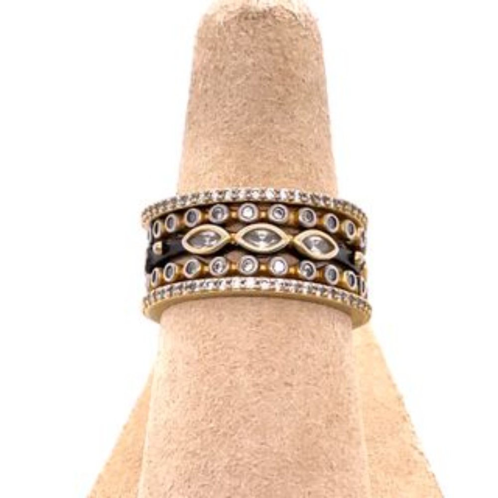 Freida Rothman Signature Marquise Station 5 Stack Rings